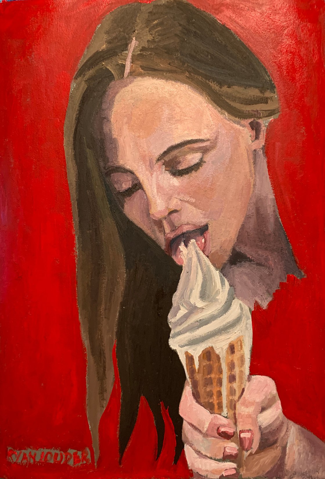 A painting titled 'Ice Cream by Ryan Louder' by Ryan Louder