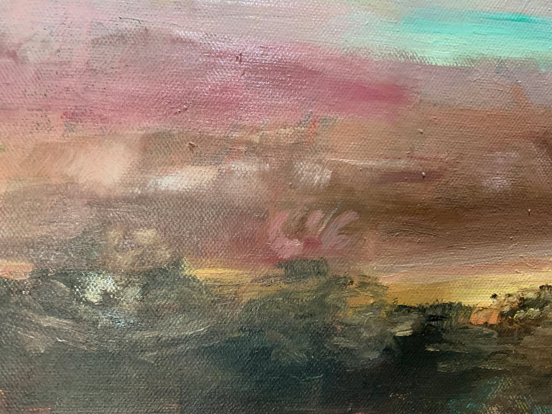 A painting titled 'Taking Flight At Sunset by Ryan Louder' by Ryan Louder