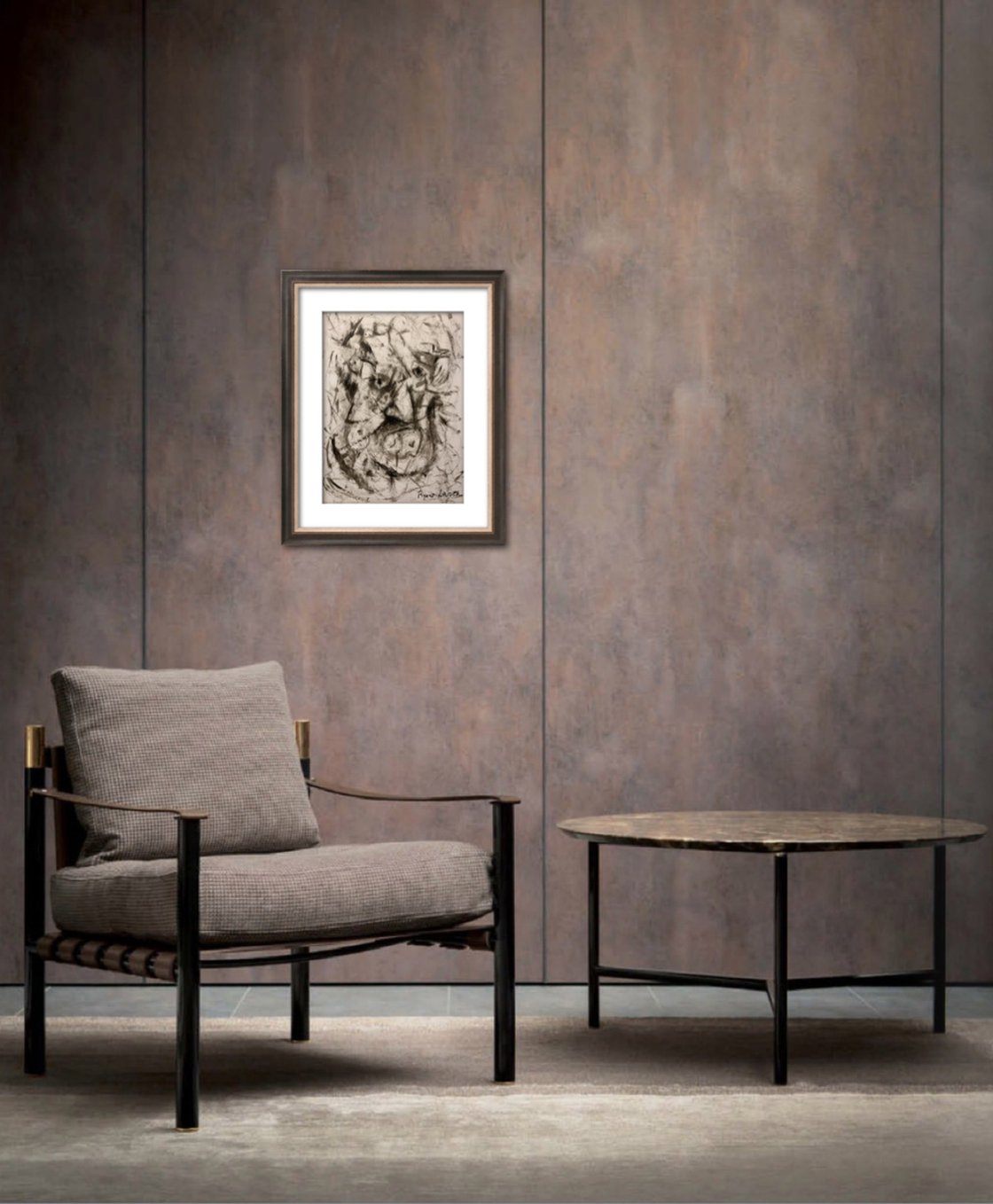 A painting titled 'Angry Man by Ryan Louder' by Ryan Louder