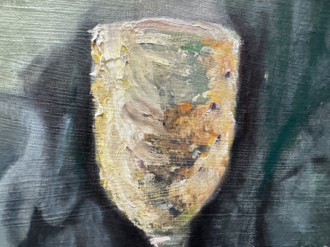 A painting titled 'The Last Drink by Ryan Louder' by Ryan Louder