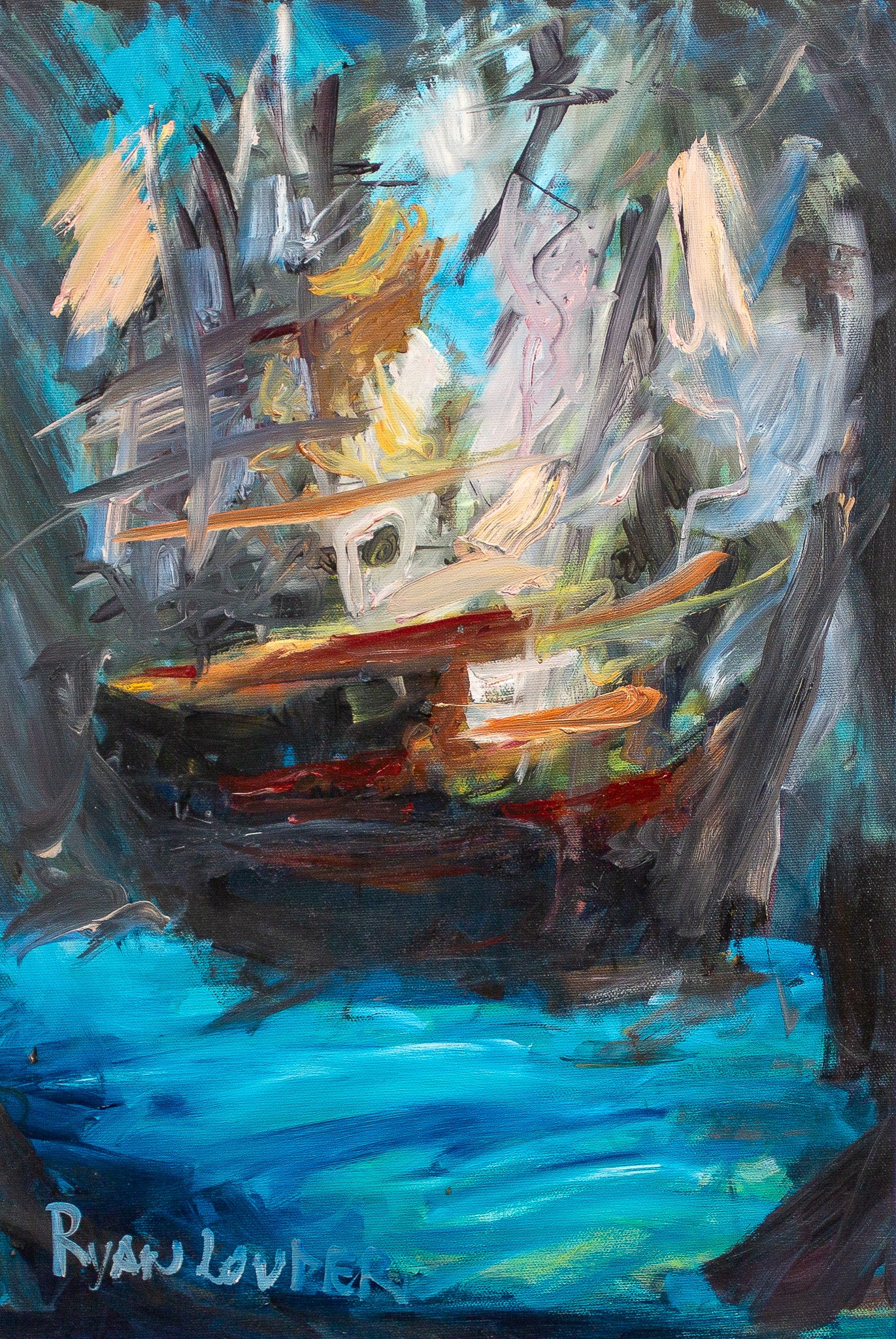 A painting titled 'The Ship' by London Paintings