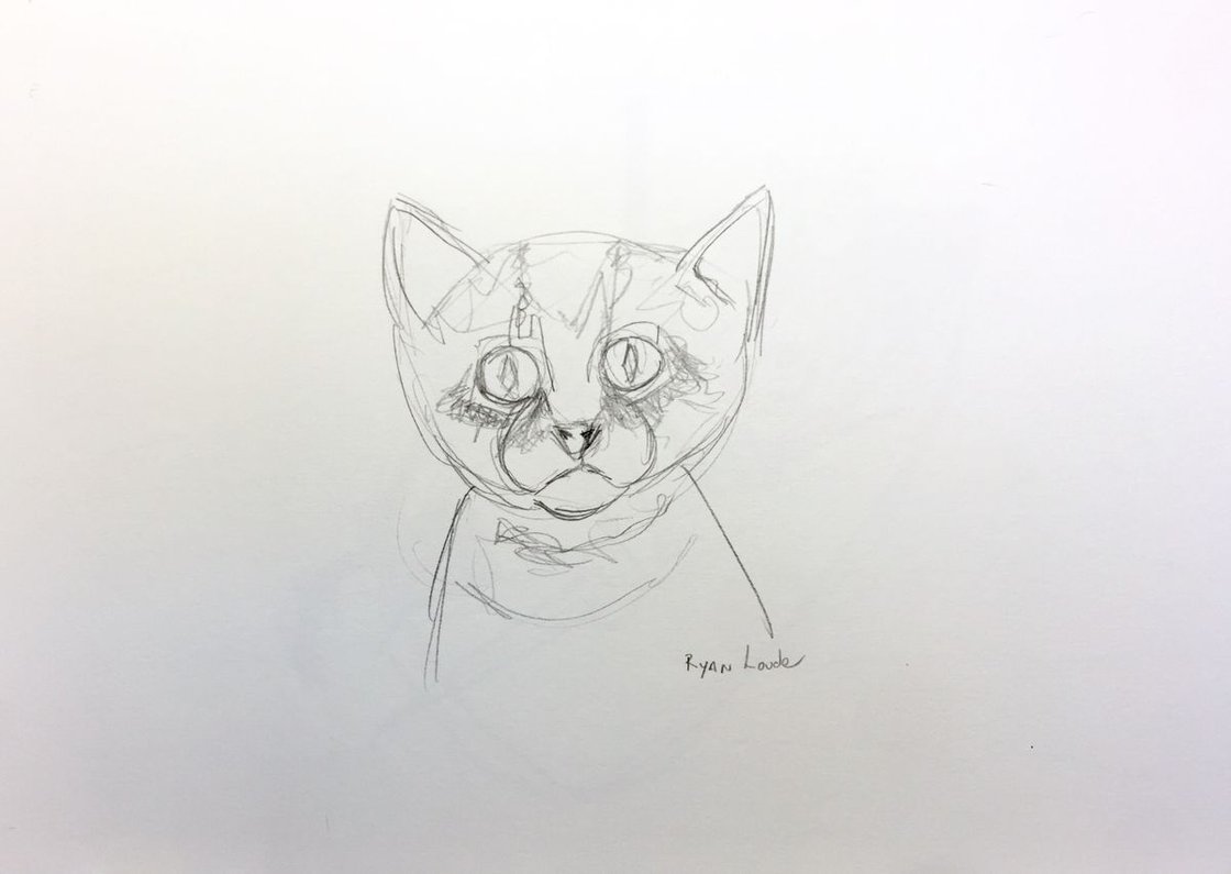 A painting titled 'Grumpy Cat by Ryan Louder' by Ryan Louder