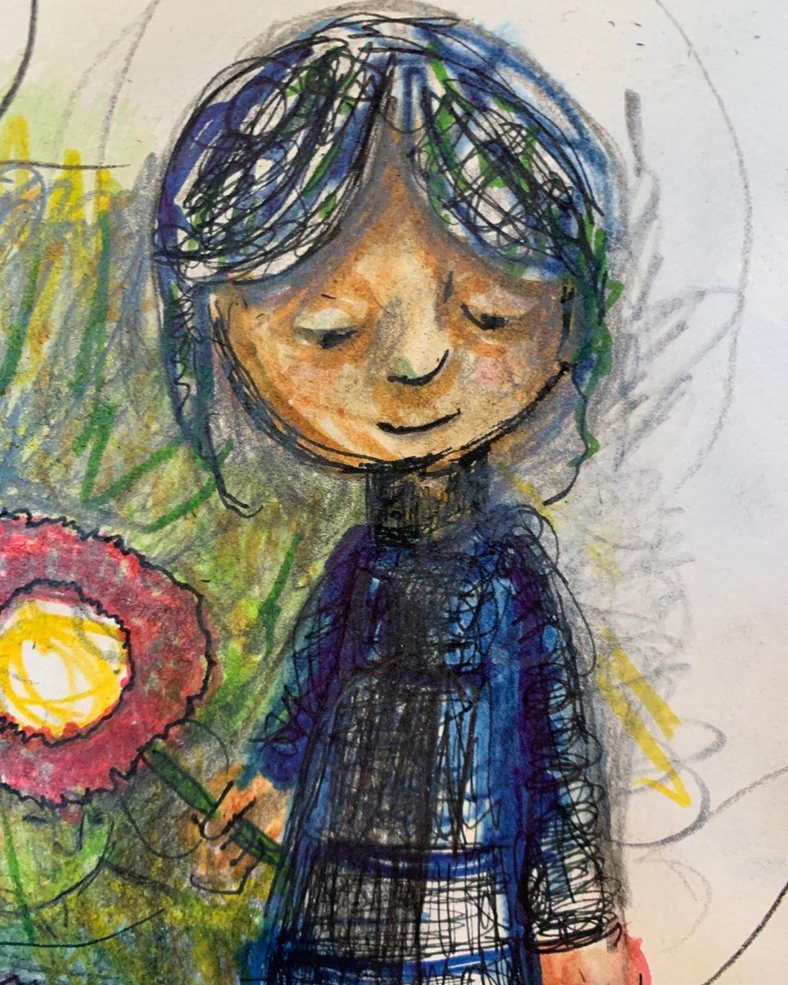 A painting titled 'In The Grass by Ryan Louder' by Ryan Louder