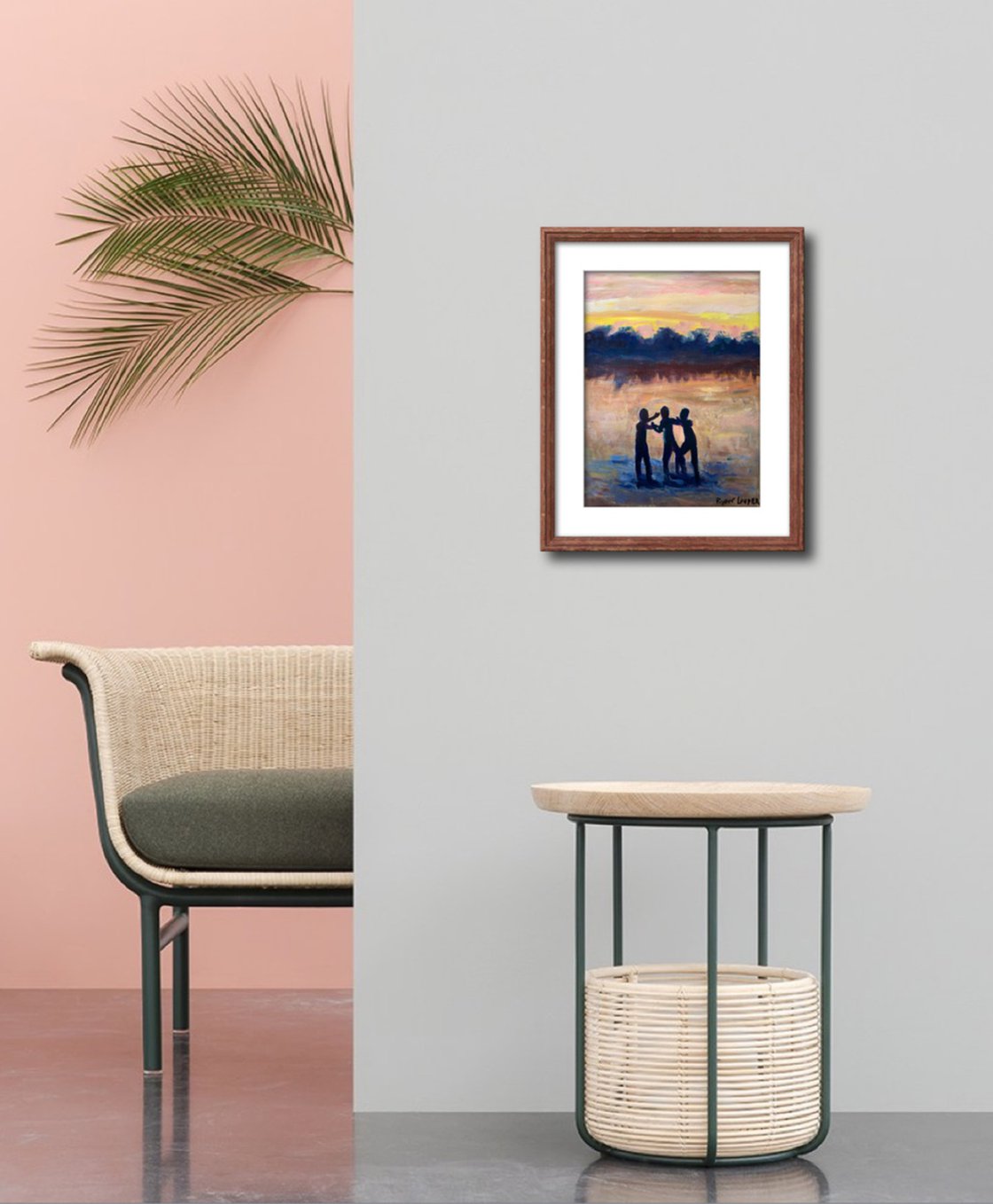 Children Playing At Sunset by Ryan Louder