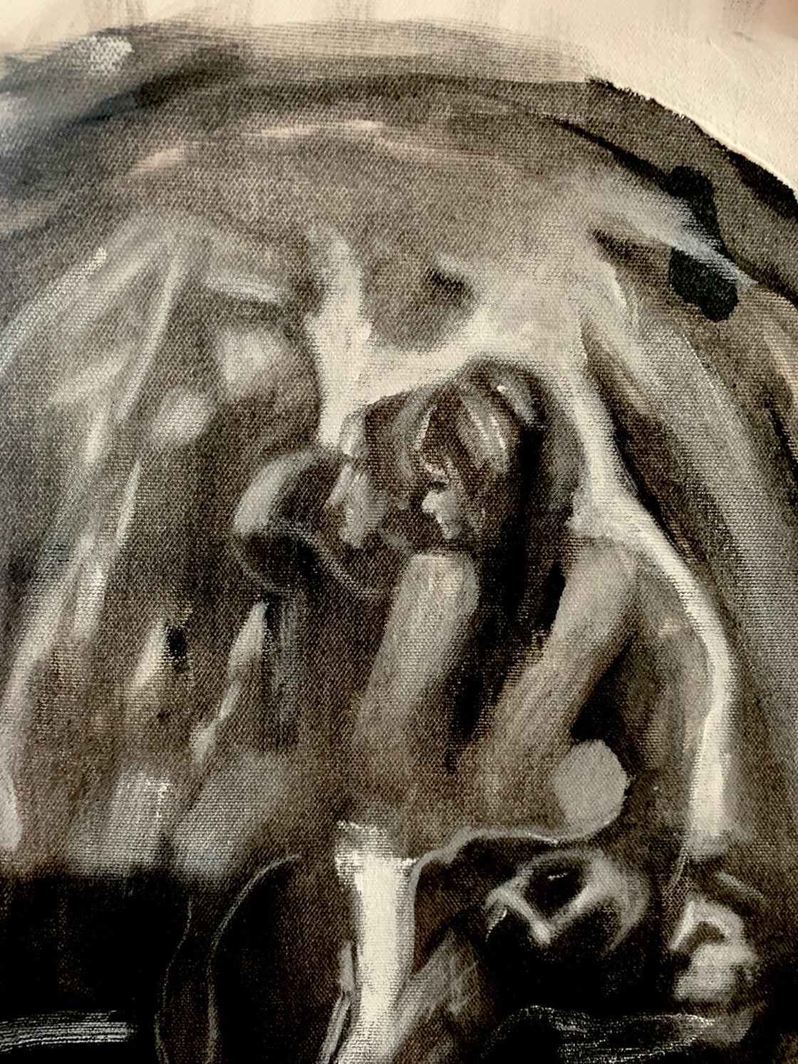 A painting titled 'Loneliness by Ryan Louder' by Ryan Louder