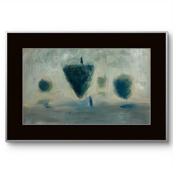 A painting titled 'Floating Symbols by Ryan Louder' by Artworks by Ryan Louder