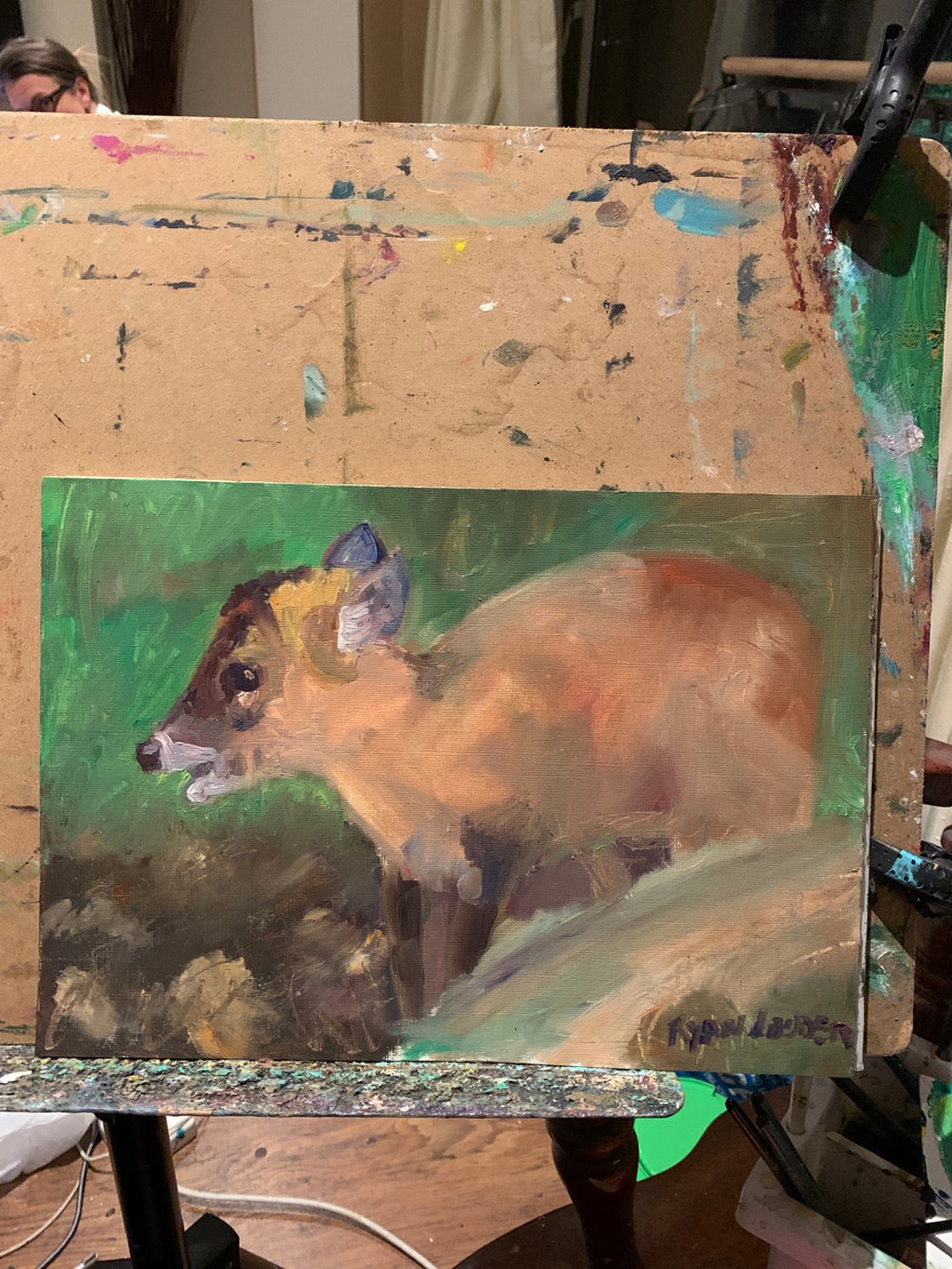 A painting titled 'Bambi by Ryan Louder' by Ryan Louder