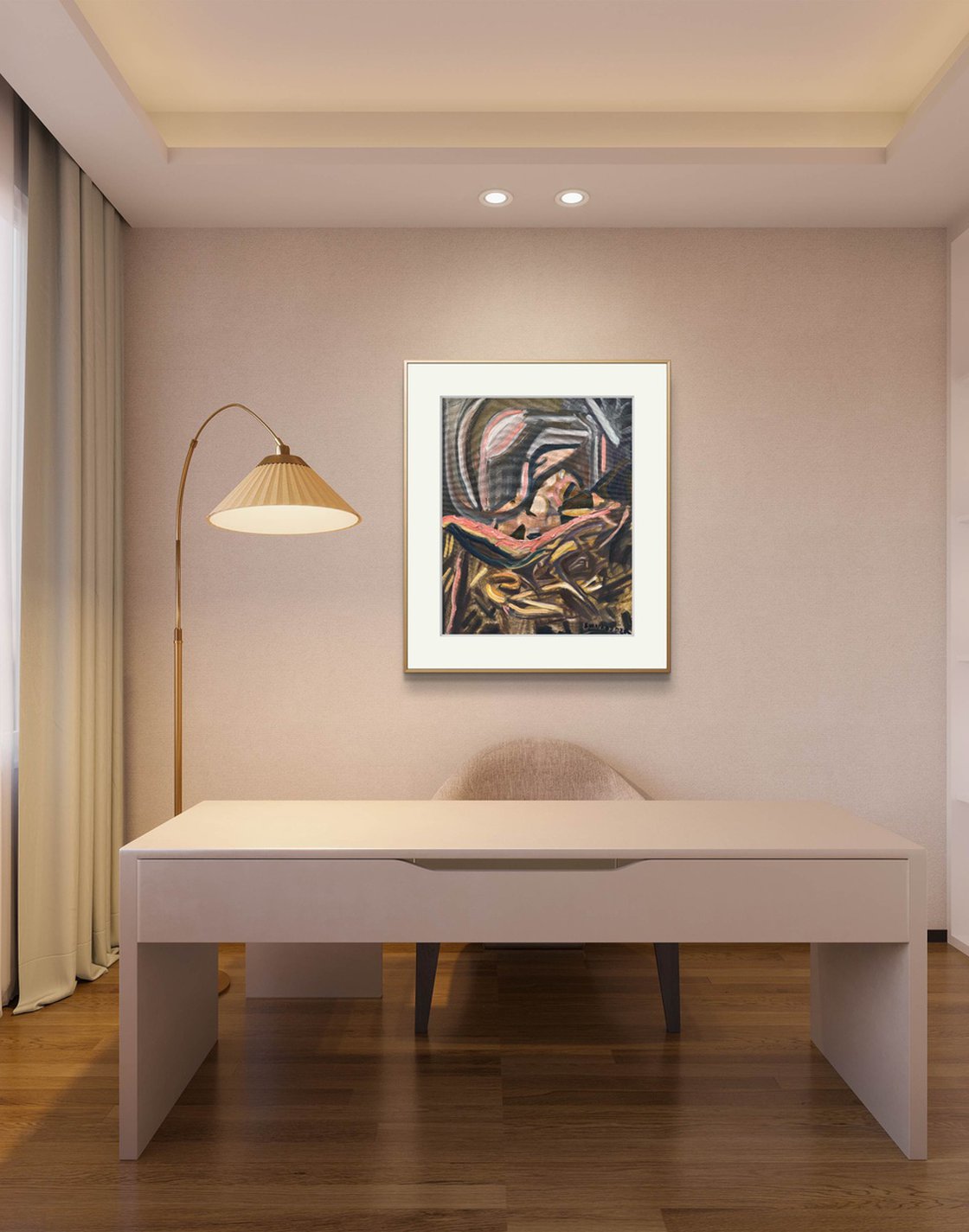 A painting titled 'Jazz by Ryan Louder' by Ryan Louder