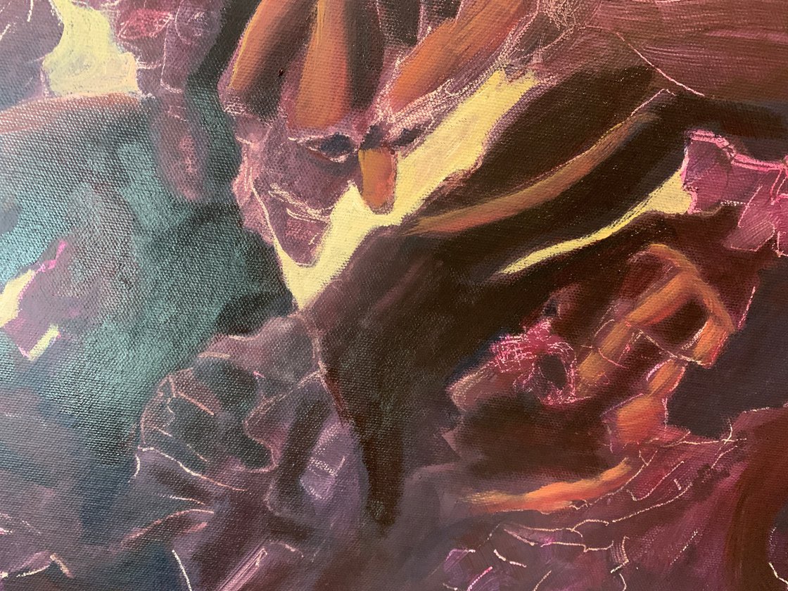 A painting titled 'Abstract Caves by Ryan Louder' by Ryan Louder