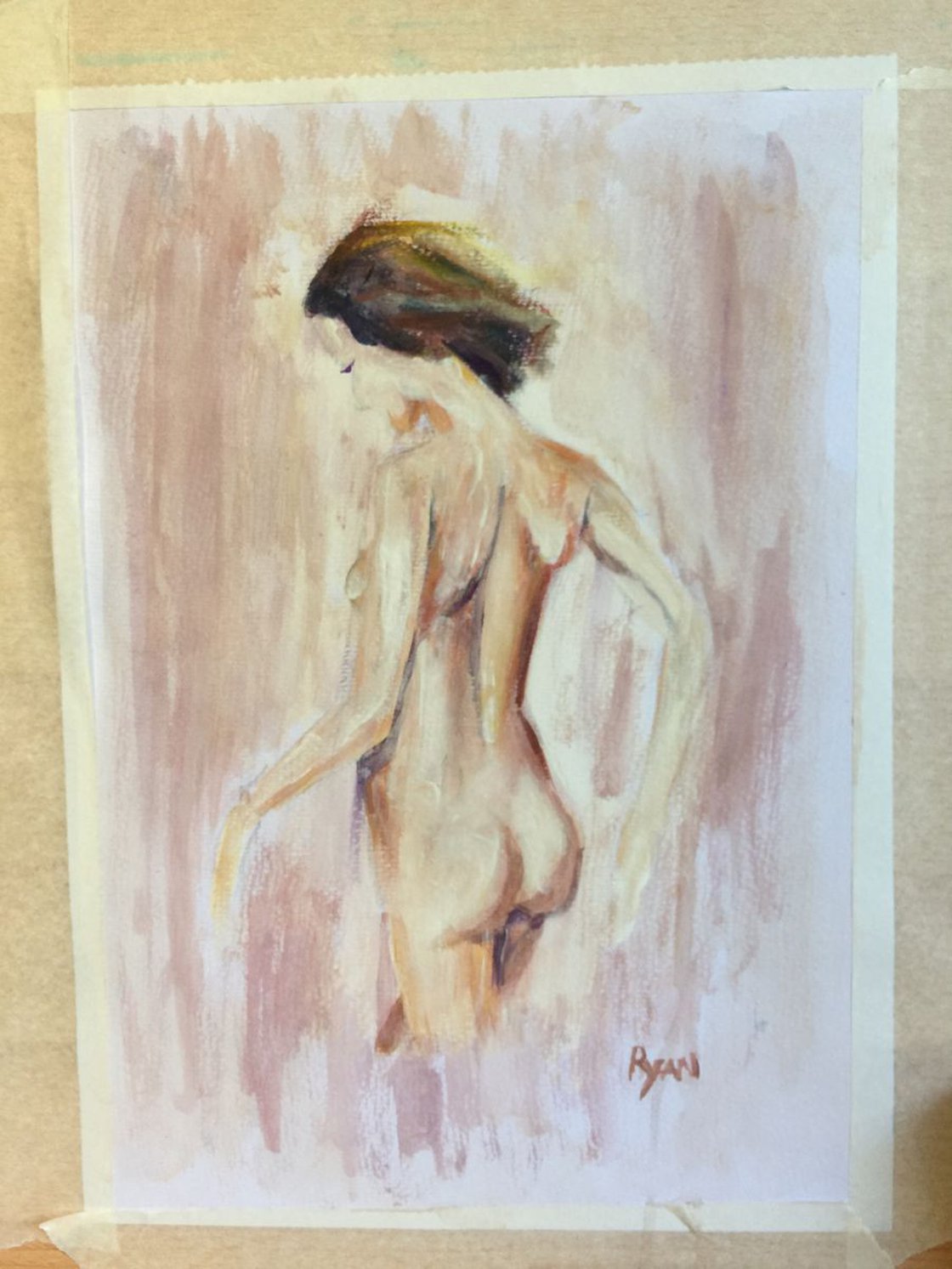 Naked from The Shower by Ryan Louder - Sold