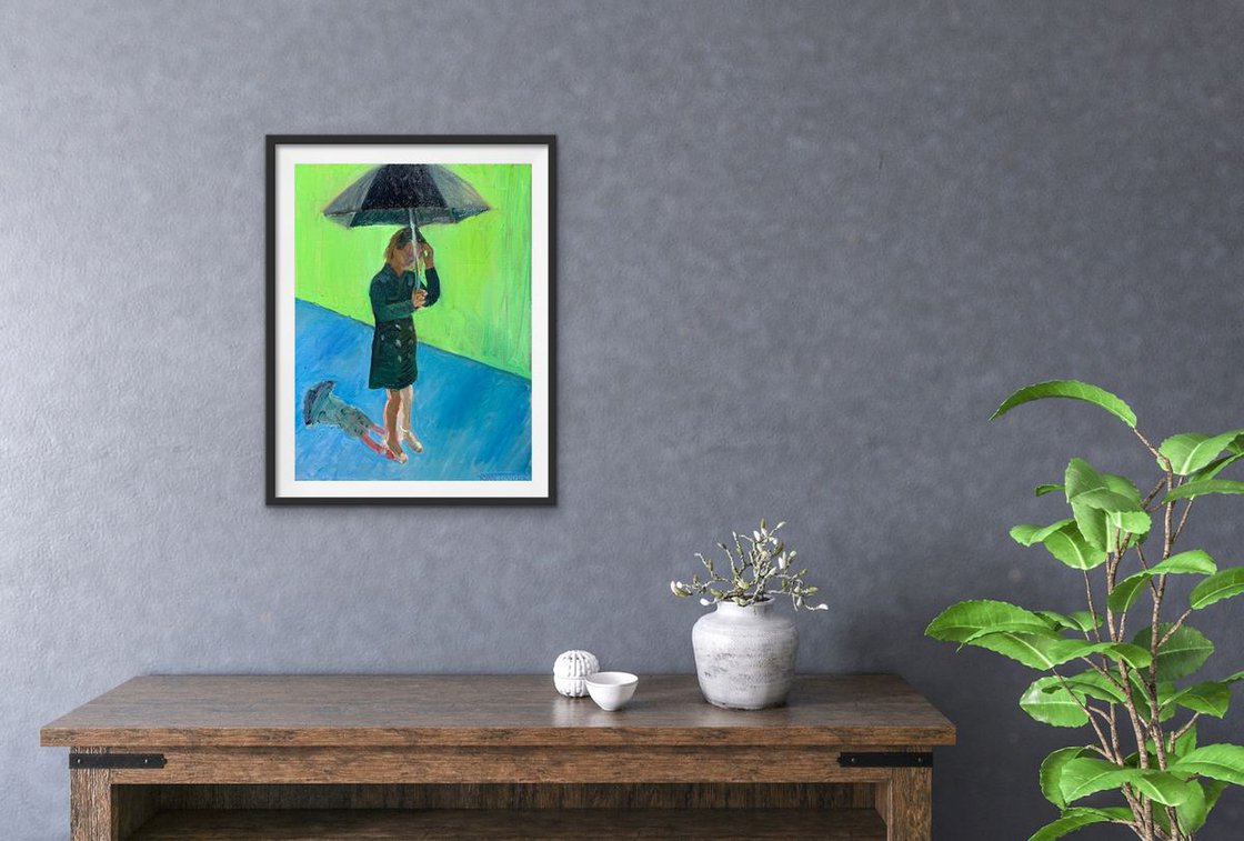 A painting titled 'When The Sun Cuts Through The Rain by Ryan Louder' by Ryan Louder