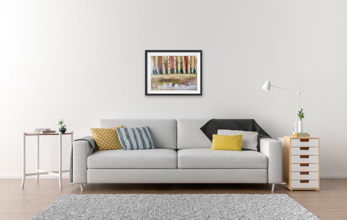 A painting titled 'Late Night Shopping by Ryan Louder' by Ryan Louder