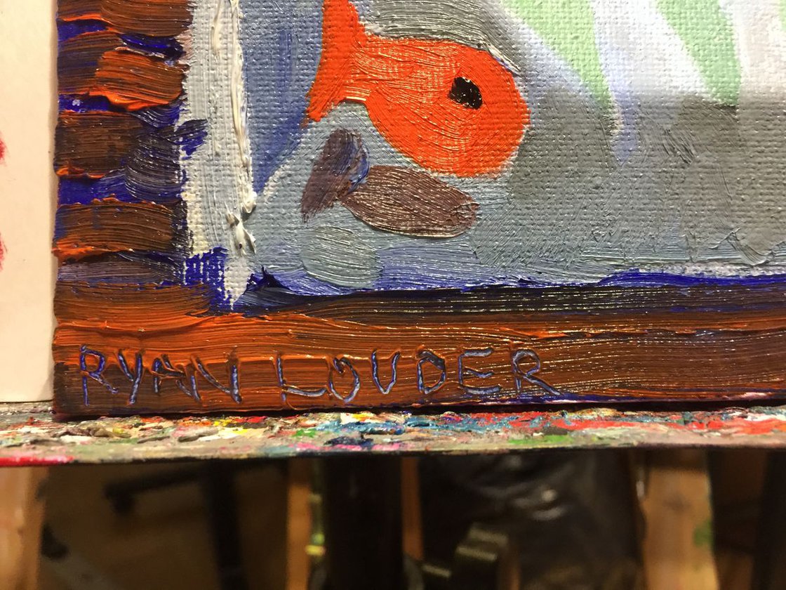 Daffodils and Goldfish by Ryan Louder - Sold