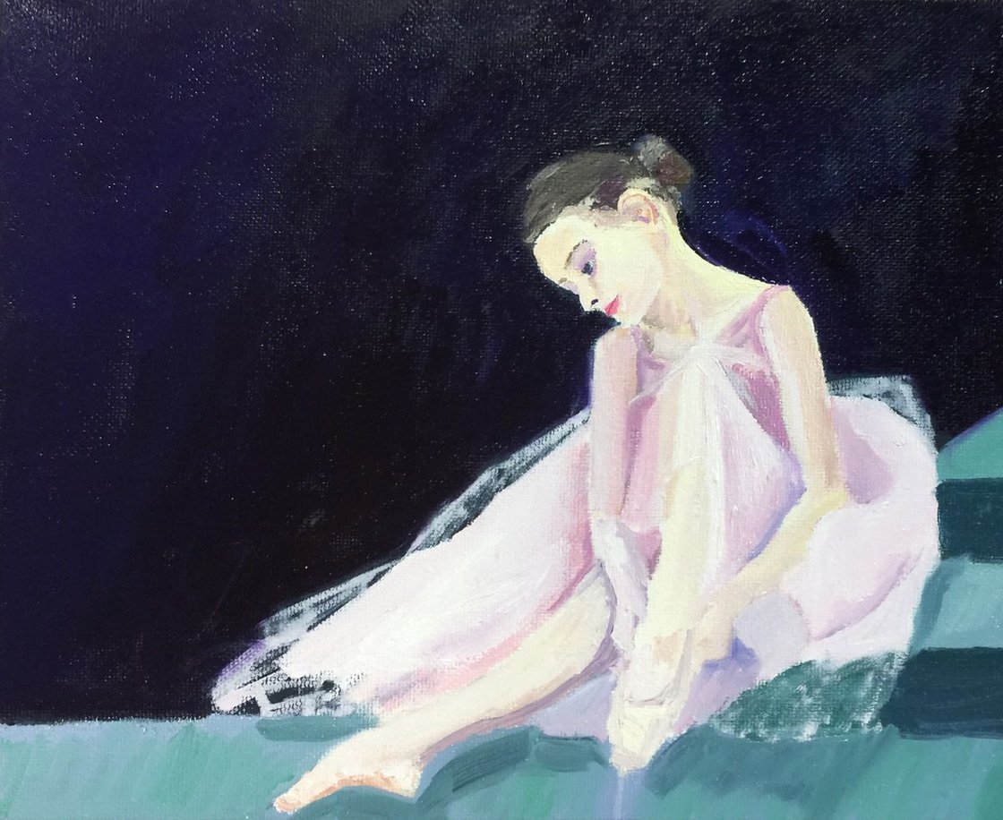 Ballerina 8x10 Oil On Canvas by Ryan Louder - Sold