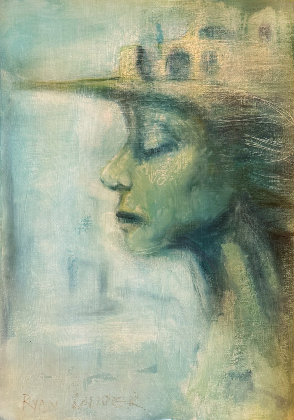 A painting titled 'At The Edge by Ryan Louder' by Ryan Louder