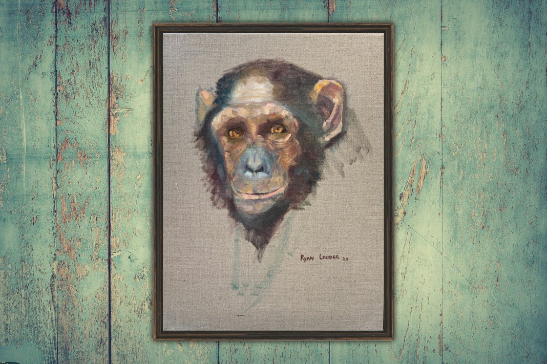 Chimpanzee by Ryan Louder - Sold