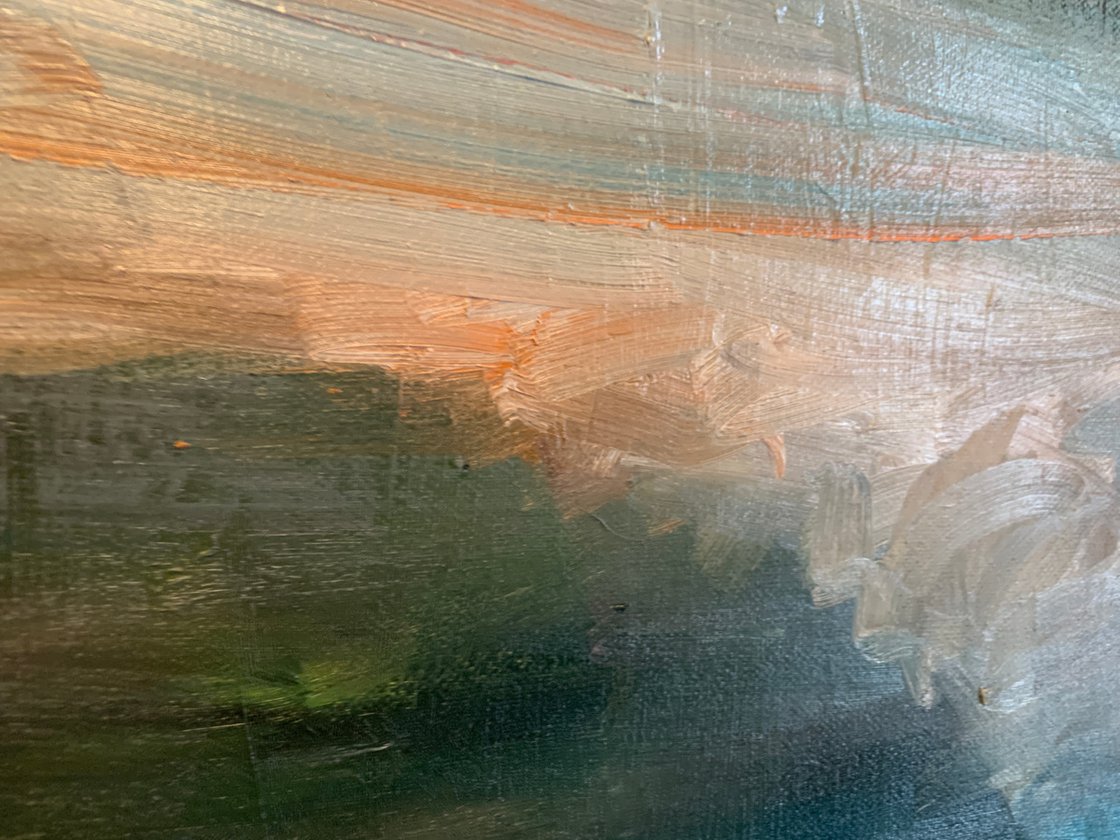 A painting titled 'Between The Storm by Ryan Louder' by Ryan Louder