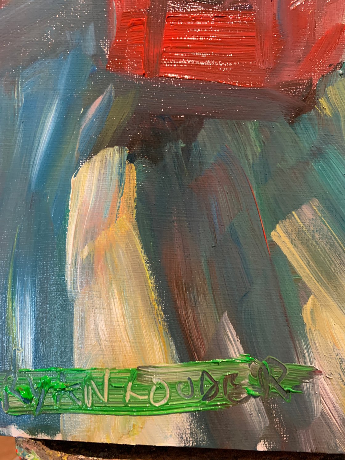 A painting titled 'London on A Summers Day. by Ryan Louder' by Ryan Louder