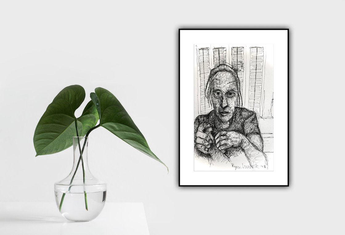 A painting titled 'Matthew McConaughey by Ryan Louder' by Ryan Louder