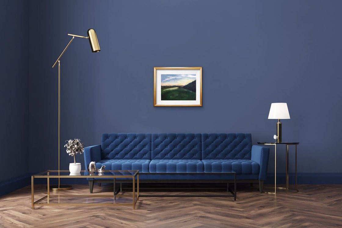 A painting titled 'Landscape at Dusk by Ryan Louder' by Ryan Louder