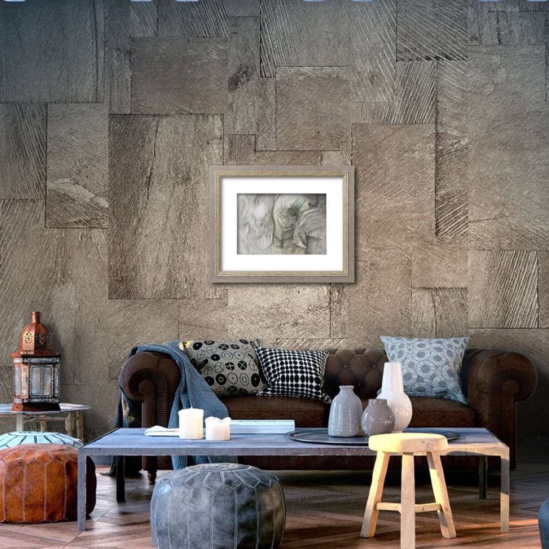 A painting titled 'Elephant Eyes by Ryan Louder' by Ryan Louder