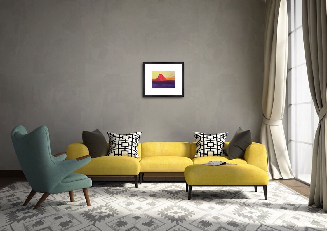 A painting titled 'Landscape Sunset by Ryan Louder' by Ryan Louder