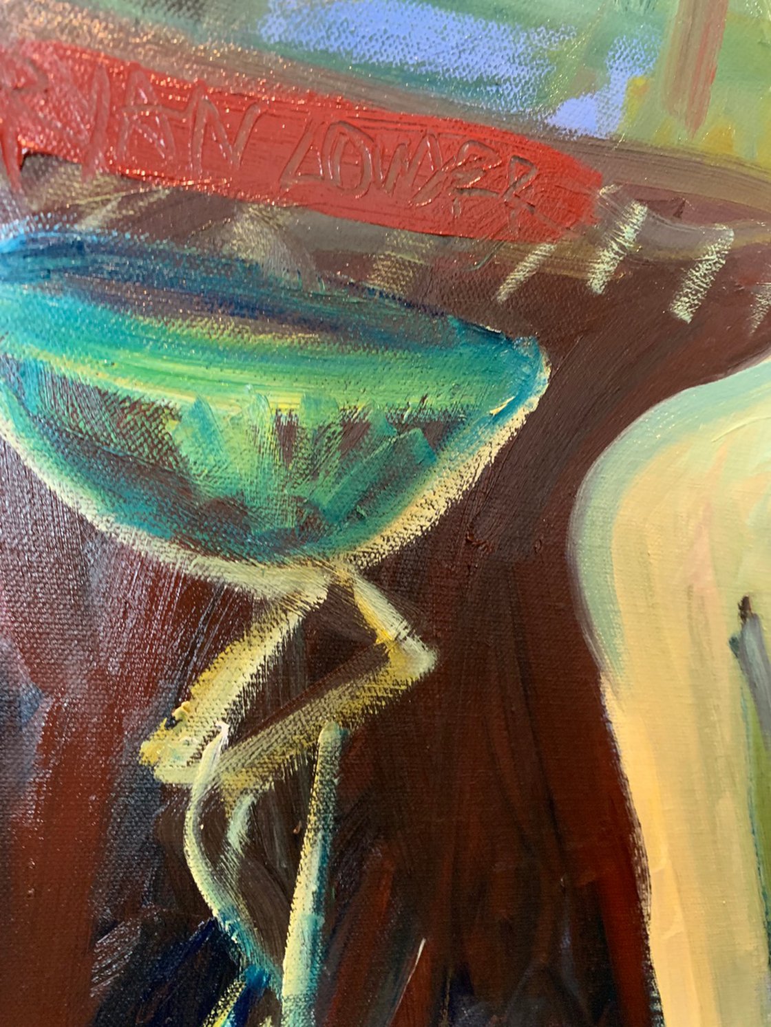 A painting titled 'Bird In A Cage by Ryan Louder' by Ryan Louder