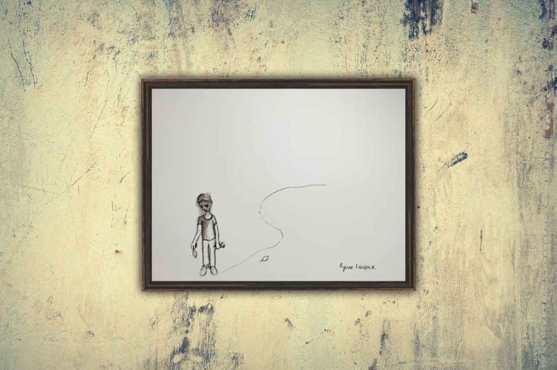 A painting titled 'Floating Leaves by Ryan Louder' by Ryan Louder