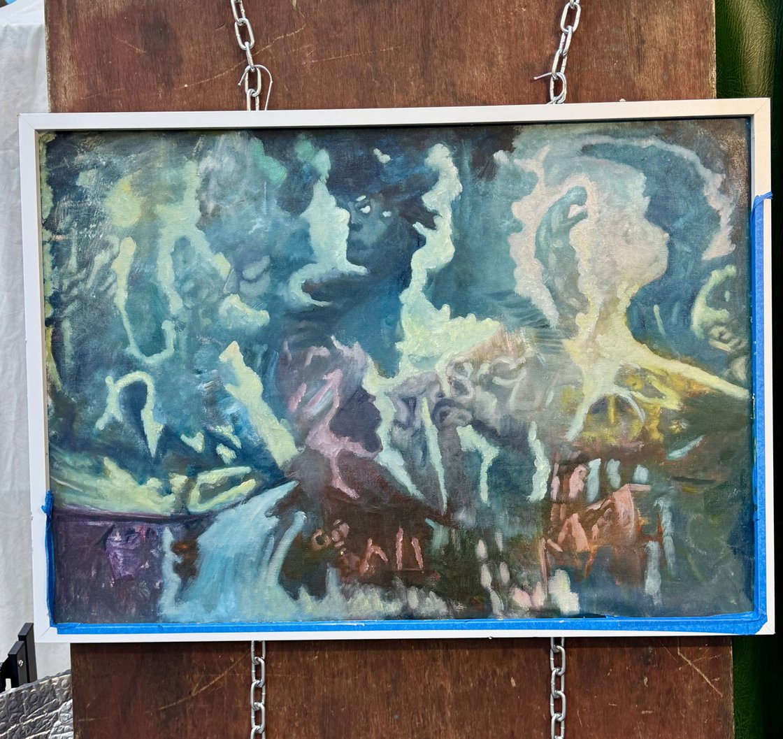 A painting titled 'Multiverse by Ryan Louder' by Ryan Louder