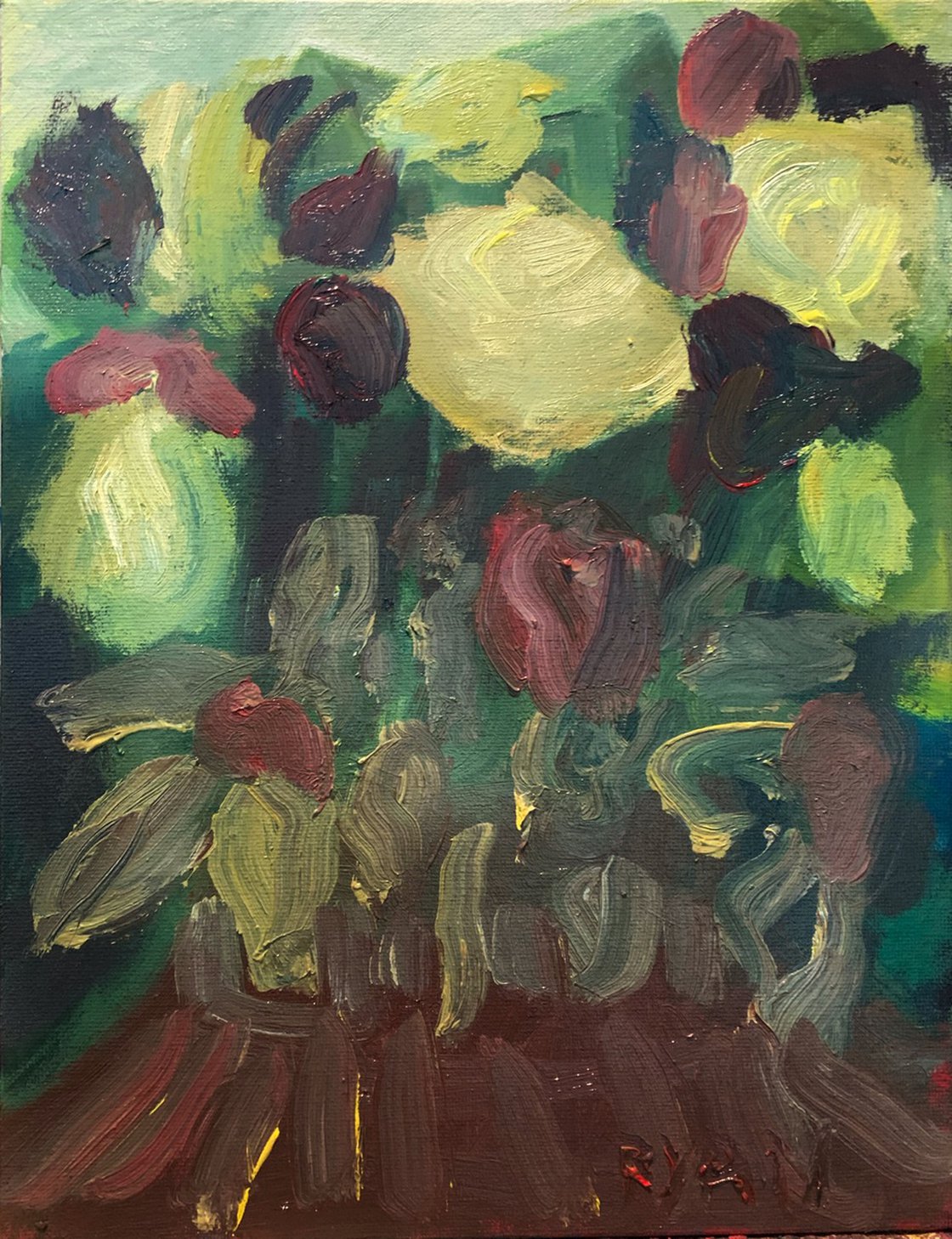 A painting titled 'Flowers no.3 by Ryan Louder' by Ryan Louder
