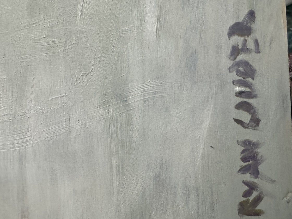 A painting titled 'Flowers On A White Table by Ryan Louder' by Ryan Louder