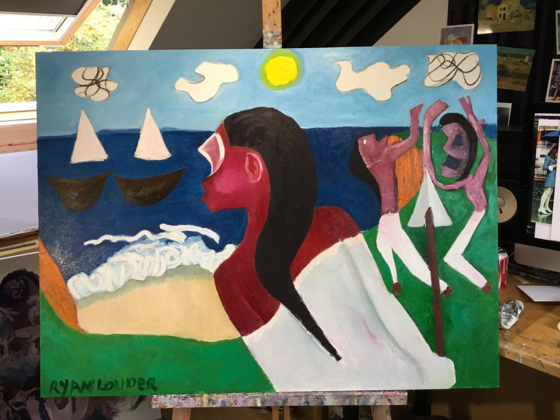 A painting titled 'Civilisation by Ryan Louder' by Ryan Louder