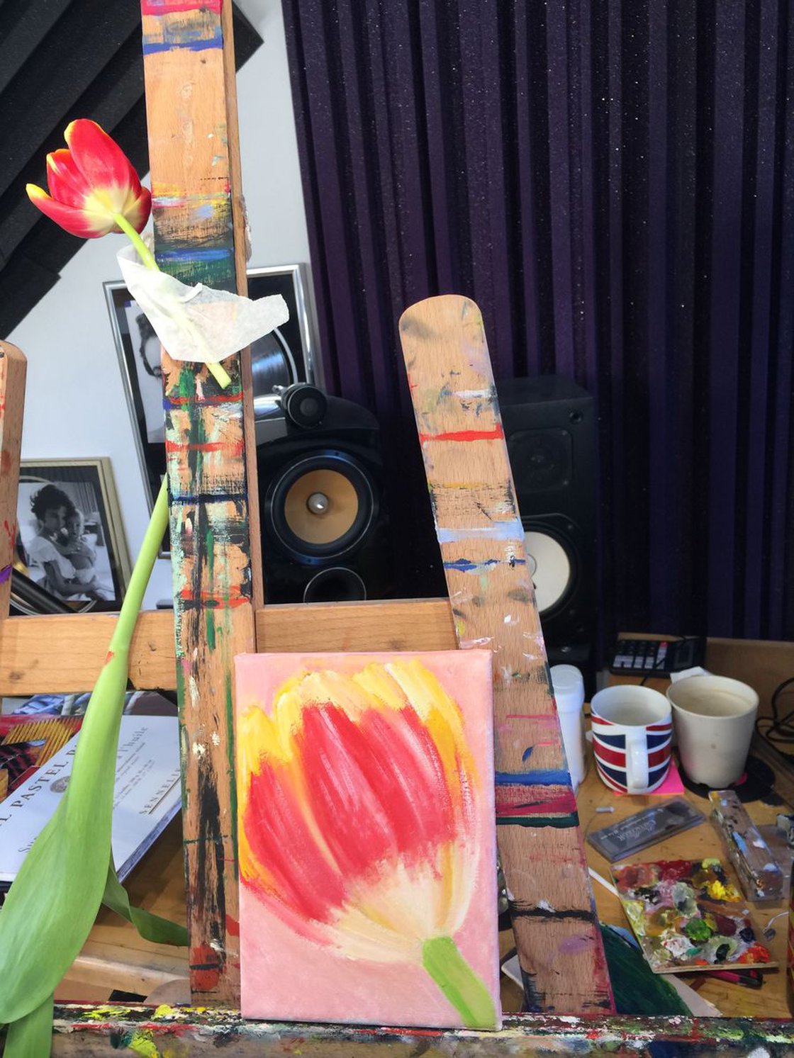 A painting titled 'Tulip by Ryan Louder' by Ryan Louder