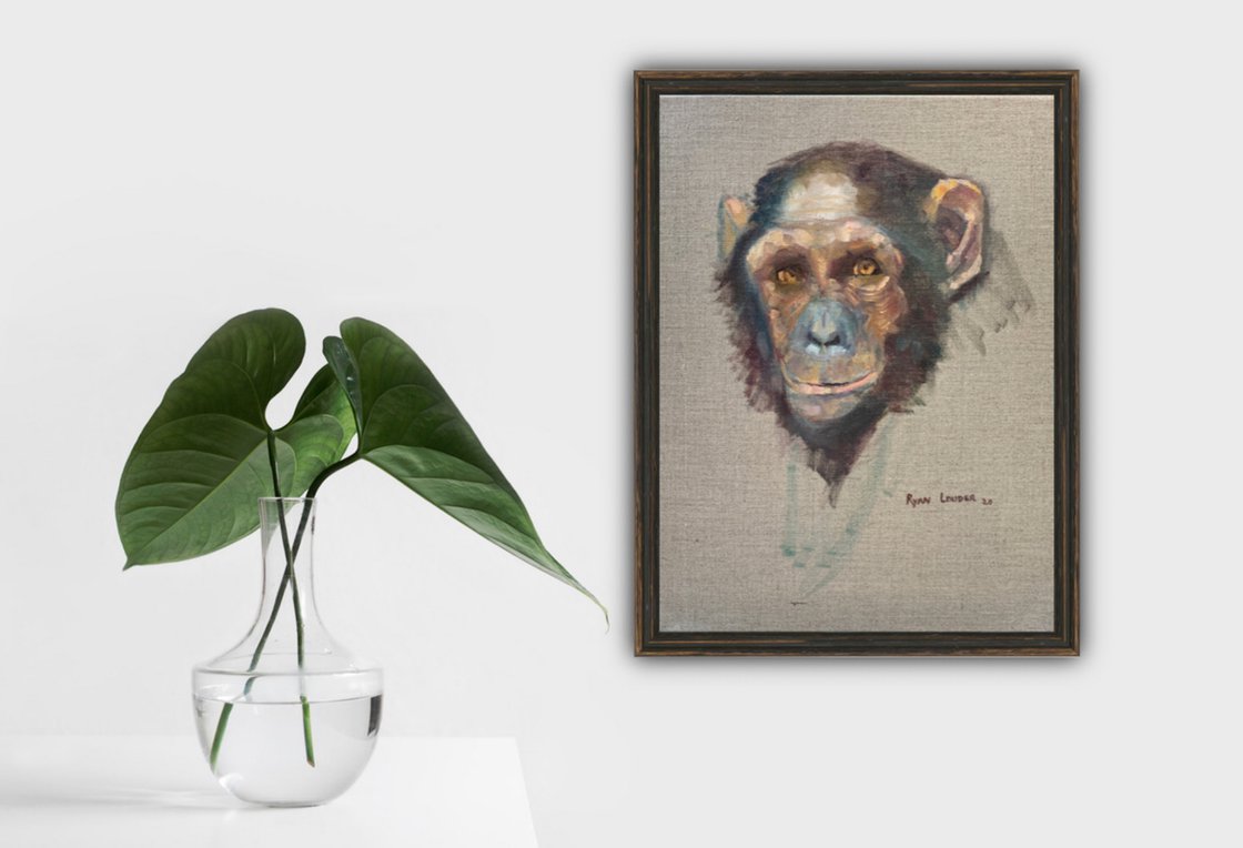 Chimpanzee by Ryan Louder - Sold