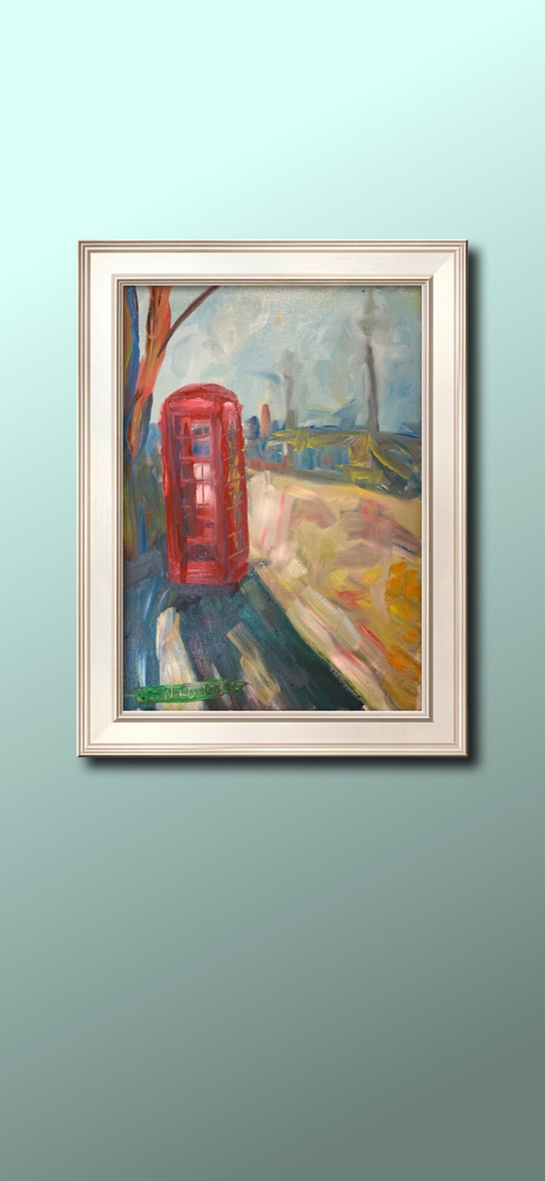 A painting titled 'London on A Summers Day. by Ryan Louder' by Ryan Louder