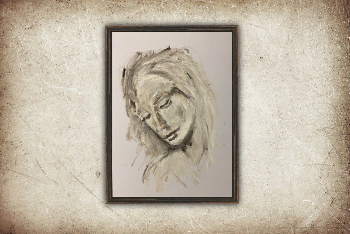 A painting titled 'Beautiful Face by Ryan Louder' by Ryan Louder