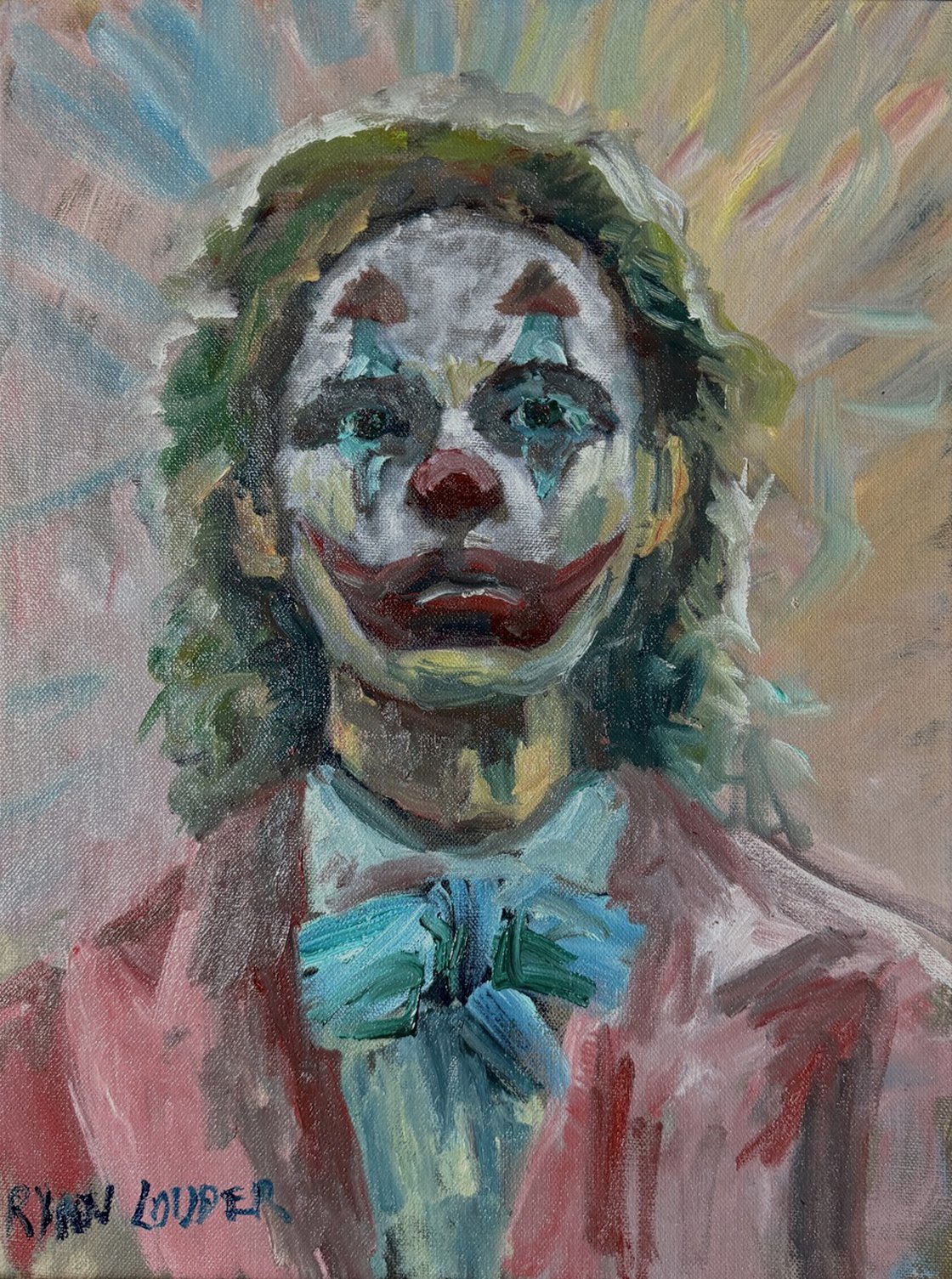 A painting titled 'The Journalist by Ryan Louder' by Ryan Louder