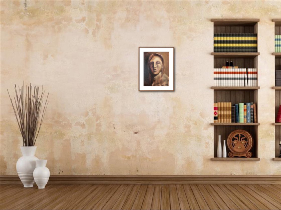 A painting titled 'Driven From His Home by Ryan Louder' by Ryan Louder