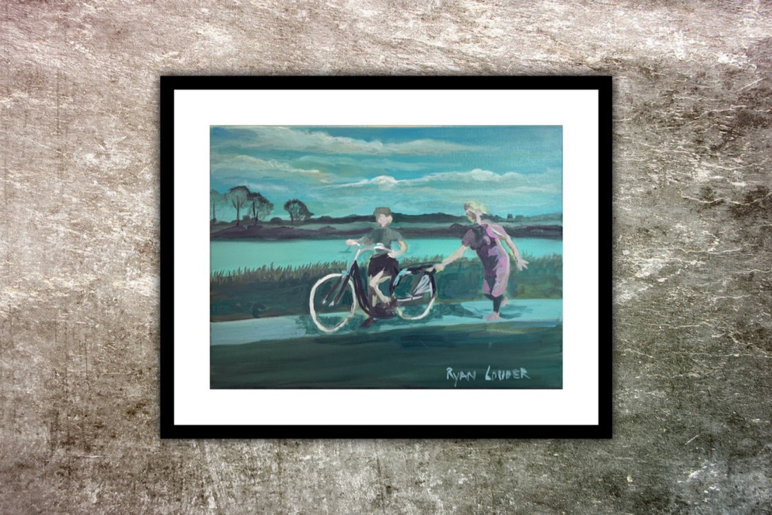 Learning To Ride A Bike by Ryan Louder - Sold