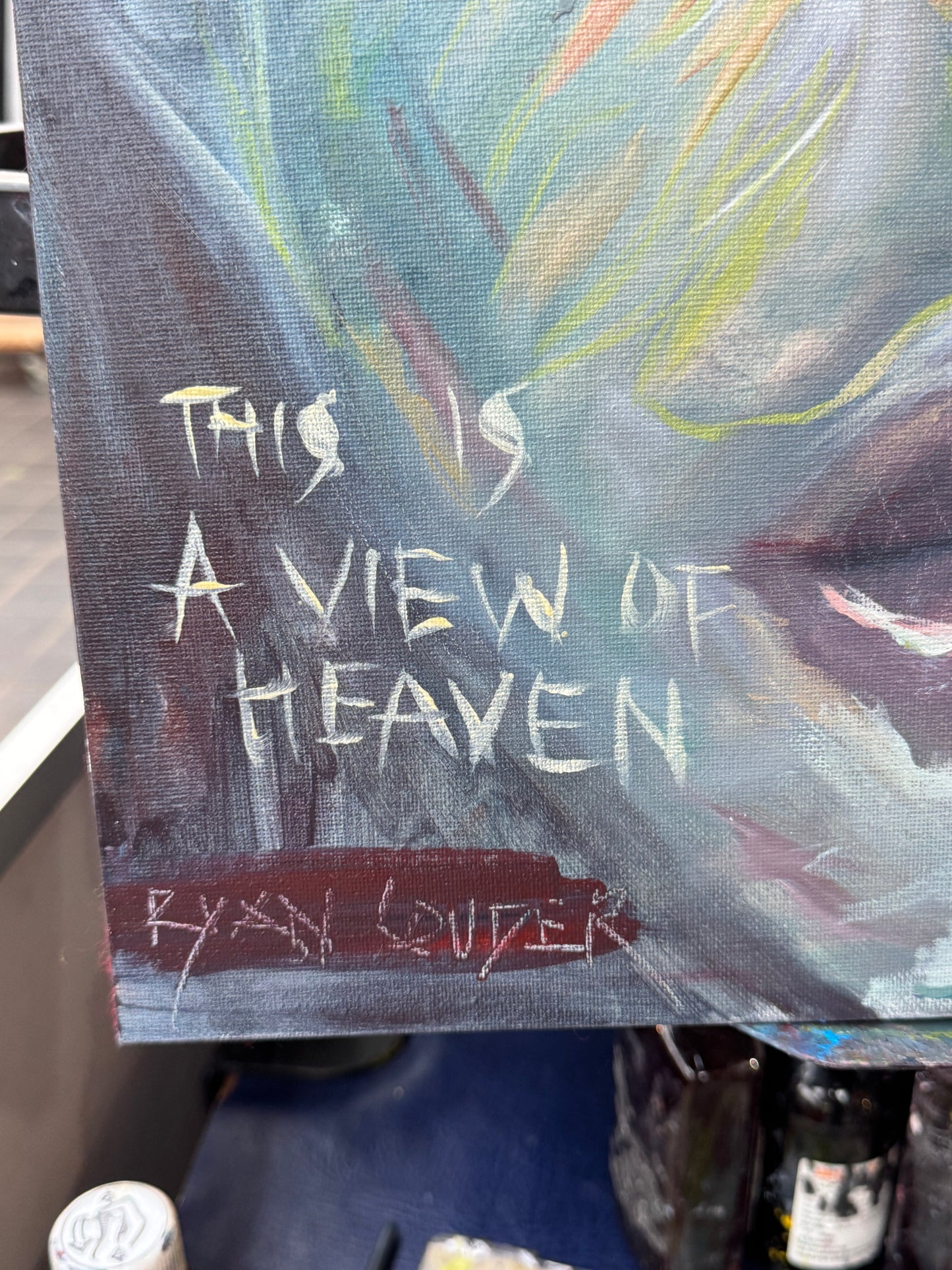 A painting titled 'This is a View of Heaven' by Artworks by Ryan Louder