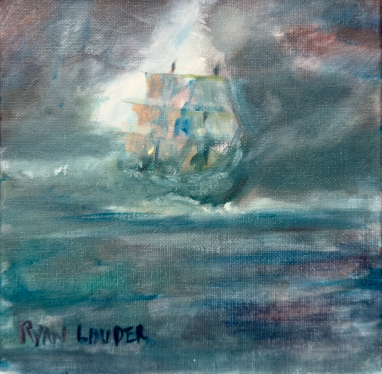A painting titled 'Beyond The Sea by Ryan Louder' by Ryan Louder