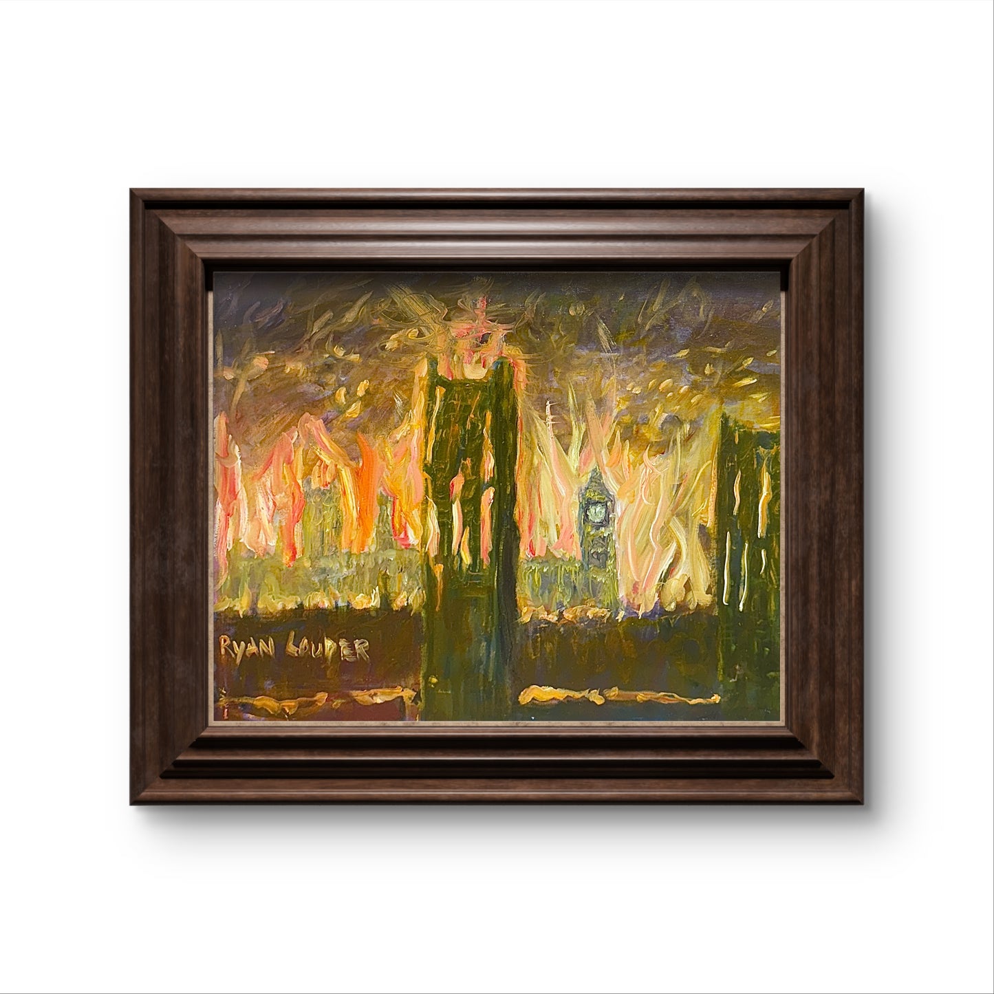 A painting titled 'The Ruins by Ryan Louder' by Ryan Louder