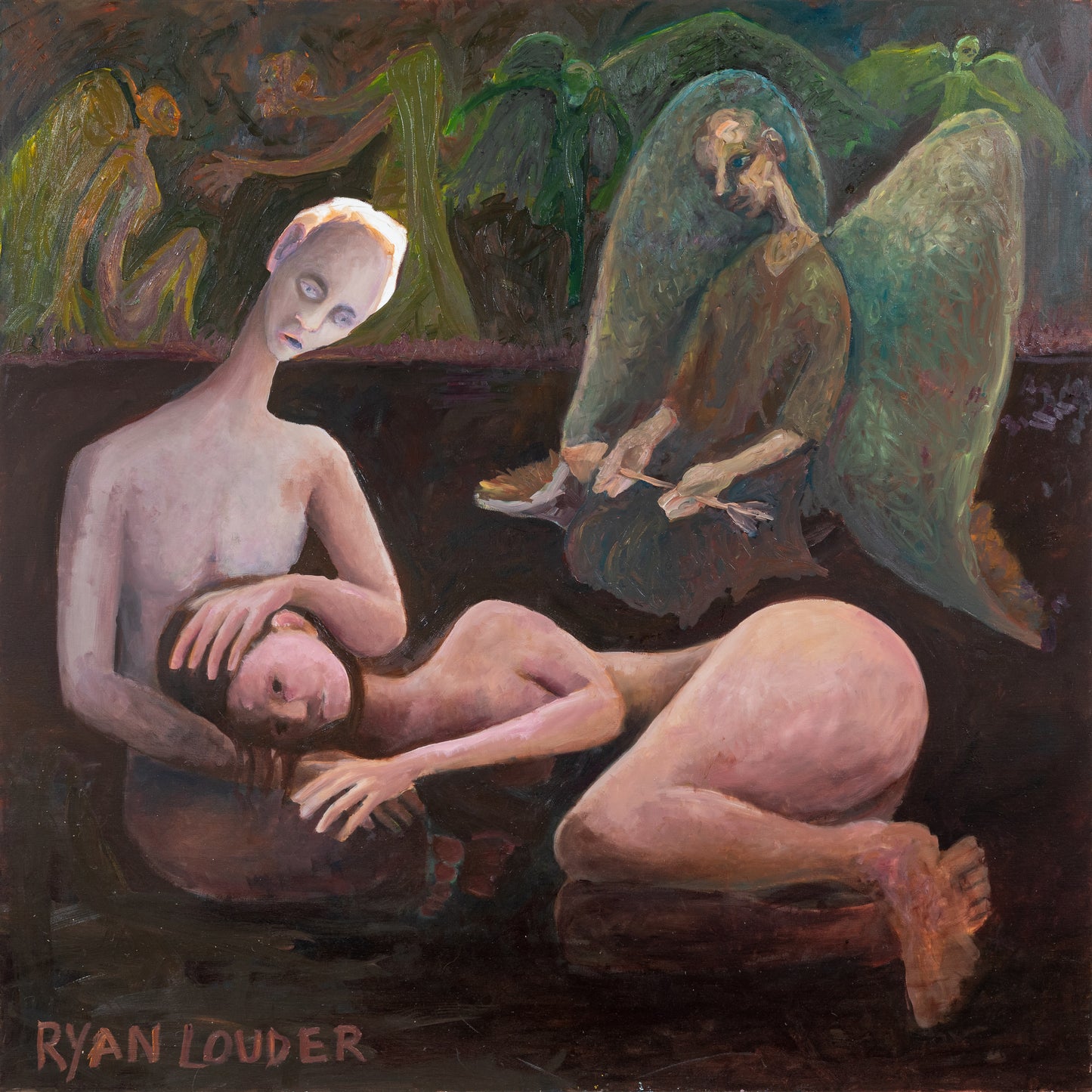 A painting titled 'Cupid’s Forgiveness by Ryan Louder' by Ryan Louder