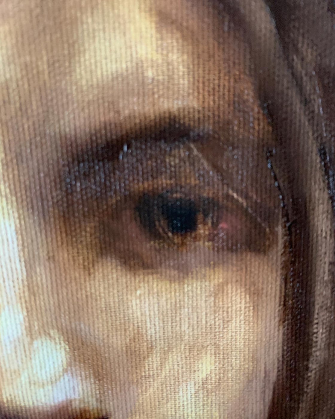 A painting titled 'Girls Face by Ryan Louder' by Ryan Louder