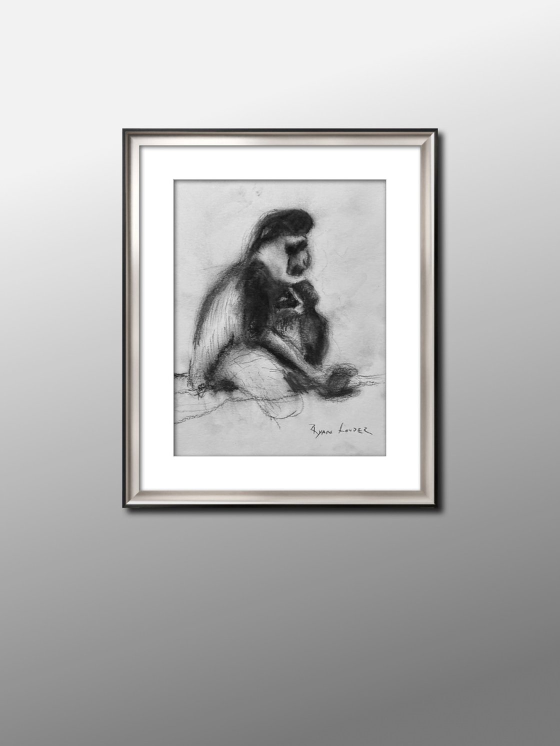 Gibbon and Baby study by Ryan Louder