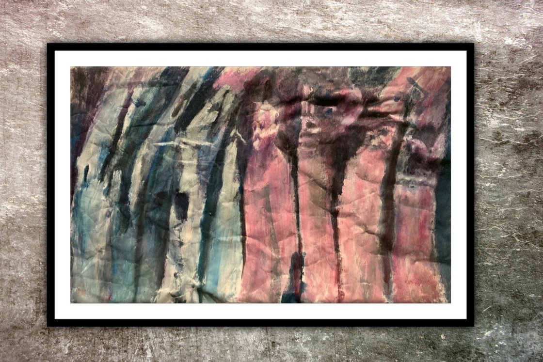 A painting titled 'REM Intrusion Hallucination Study 6 by Ryan Louder' by Ryan Louder