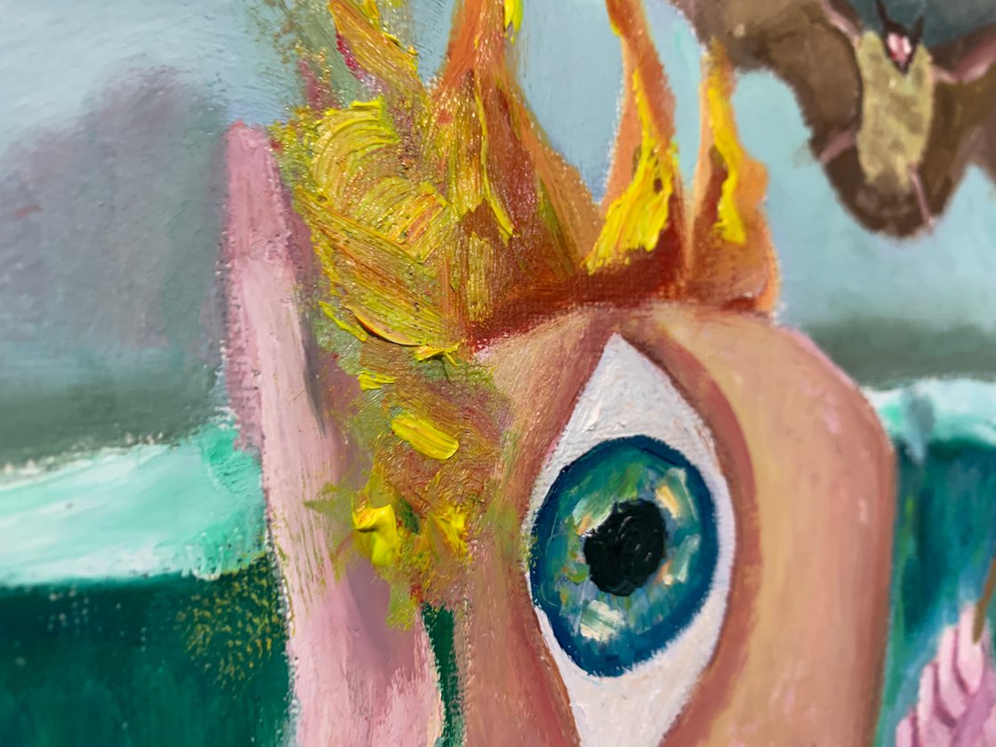 A painting titled 'A Catastrophist View of Bali 16x20 Oil On Canvas by Ryan Louder' by Ryan Louder