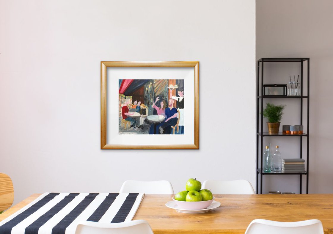 Cafe by Ryan Louder - Sold