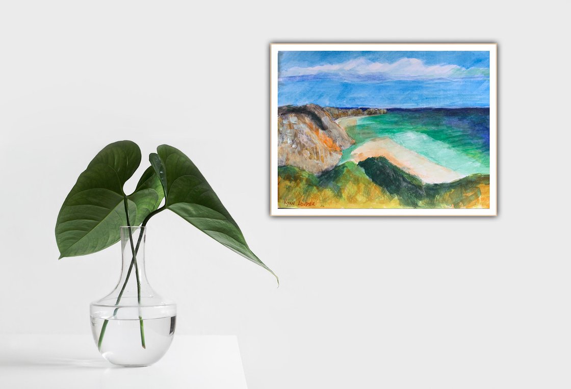 A painting titled 'Beach by Ryan Louder' by Ryan Louder