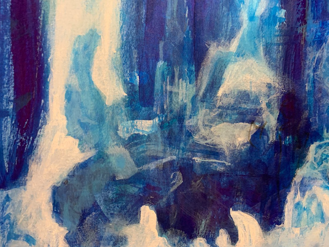 A painting titled 'Rain In The City by Ryan Louder' by Ryan Louder